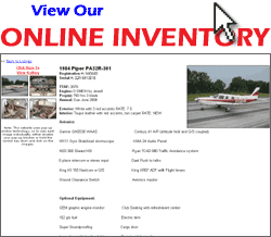 Piper Cessna Beachcraft Aircraft Inventory